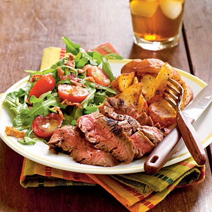 Ancho-rubbed flank steak