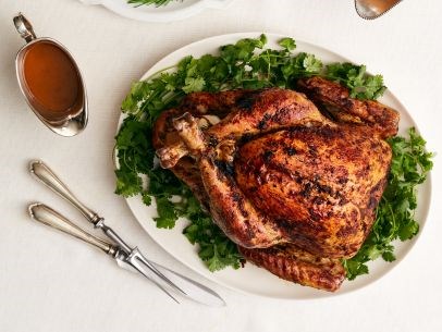 Ancho-rubbed turkey
