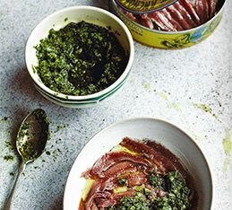 Anchovies in green sauce (Acciughe in salsa verde)