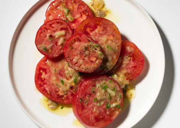 Anchovy & roasted garlic vinaigrette