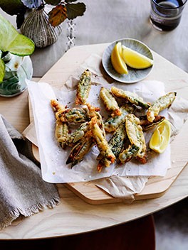 Anchovy and sage fritters