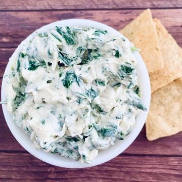 Anchovy hearts of palm spinach dip