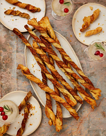 Anchovy, pecorino and rosemary straws