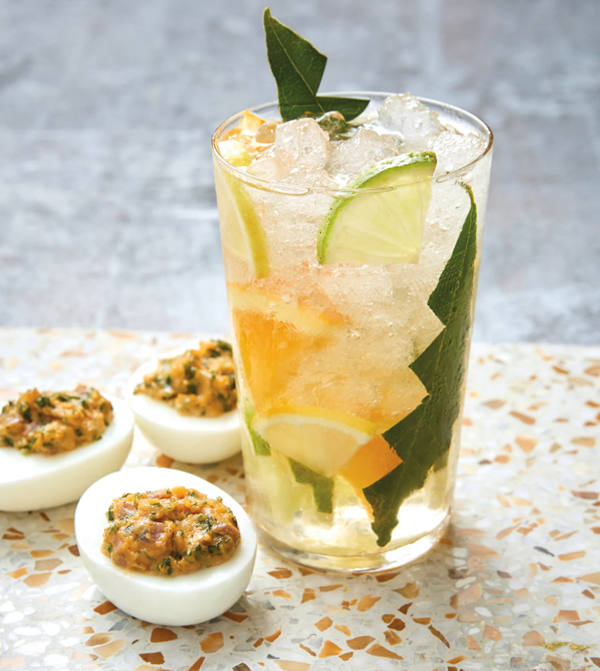 Anchovy stuffed eggs