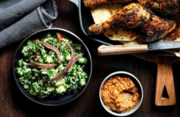 Anchovy tabouli salad