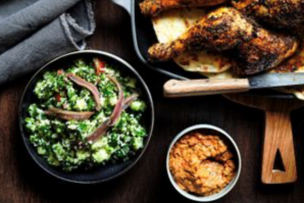 Anchovy tabouli salad