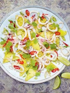 Andaman Island squid and pineapple