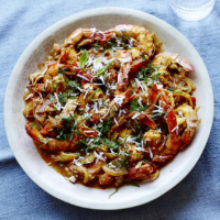 Andhra spicy prawn, coconut and mango curry