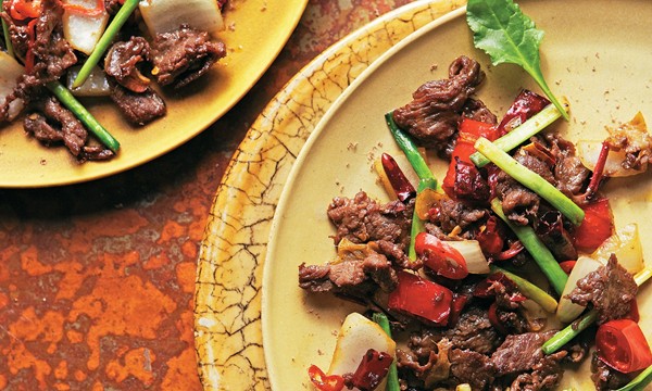 Andrew Wong’s dry-braised beef with oyster sauce and Sichuan pepper