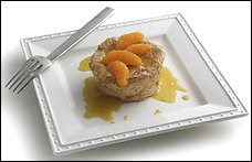 Angel food cakes with tangerines