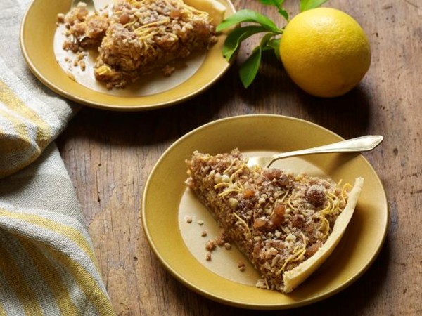 Angel hair pasta pie