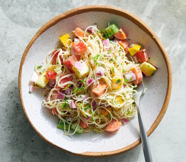 Angel hair pasta salad