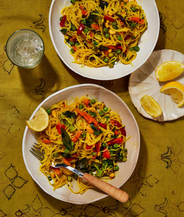 Angel hair spaghetti upma
