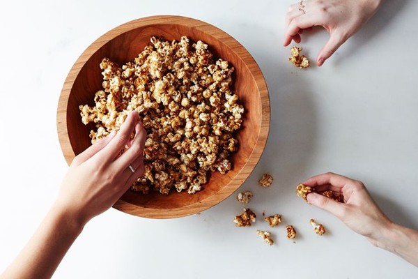 Angostura bitters-glazed popcorn