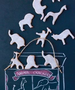 Animal crackers with zesty lemon frosting