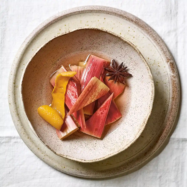 Anise-pickled rhubarb (Rhubarb cho jeorim)
