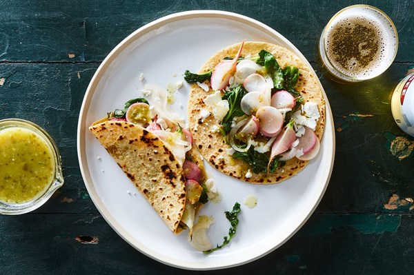 Anita Lo's roasted and pickled radish tacos