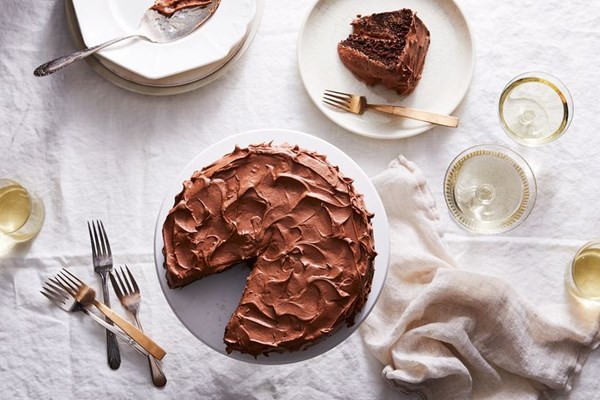 Anita Shepherd's vegan chocolate birthday cake with super-fluffy frosting