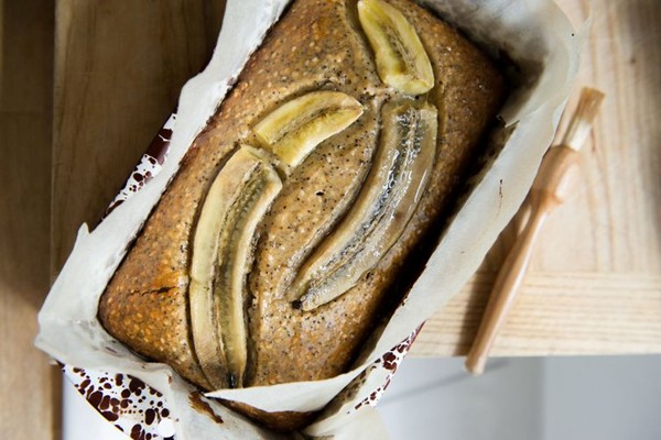 Anna Jones' seeded banana bread with lemon sesame drizzle