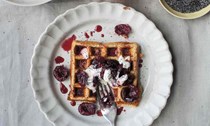 Anna Jones’s cherry poppy seed waffles