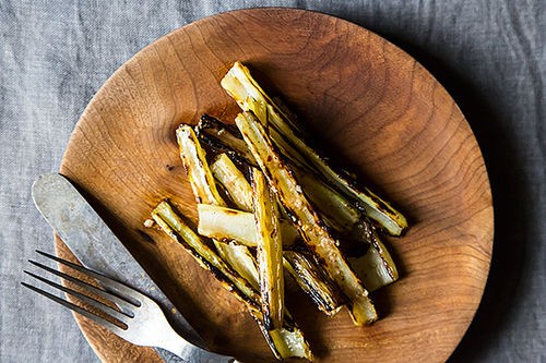 Anna Klinger's grilled Swiss chard stems with anchovy vinaigrette