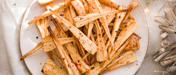 Anna's salt & pepper parsnips