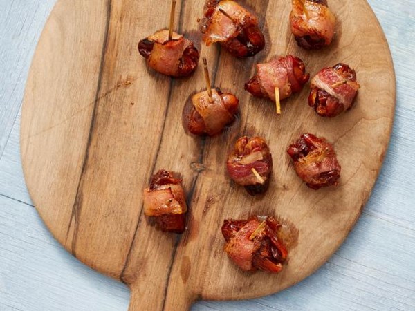 Anne Burrell’s bacon-wrapped dates stuffed with chorizo 