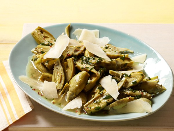 Anne Burrell's braised baby artichokes