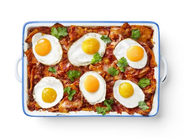 Anne Burrell’s chipotle chilaquiles 