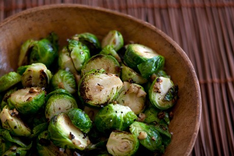 Anne Lau's garlic stir-fried Brussels sprouts