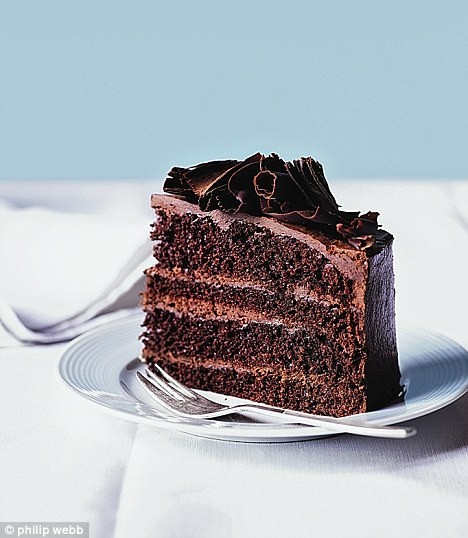 Anniversary chocolate mousse layer cake