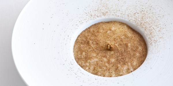 Annurca apple risolio seasoned with caper powder