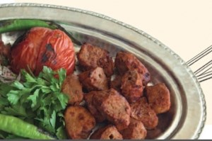 Antep style marinated shish kebab (Antep terbiyeli kuşbaşi kebab / Tike)