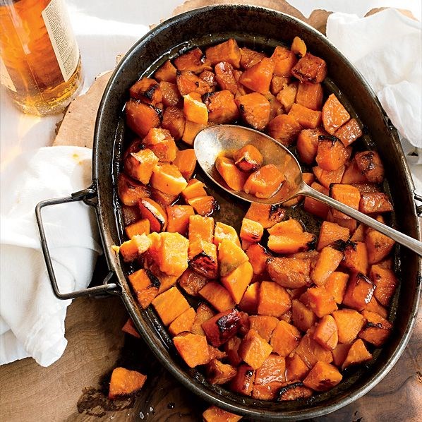 Anthony Bourdain and Laurie Woolever's candied sweet potatoes with bourbon