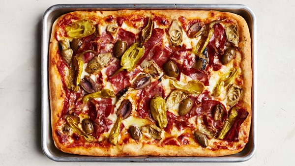 Antipasto-platter pizza