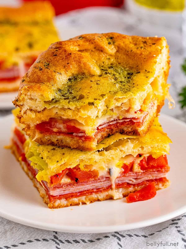 Antipasto squares