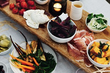 Antipasto with winter vegetables