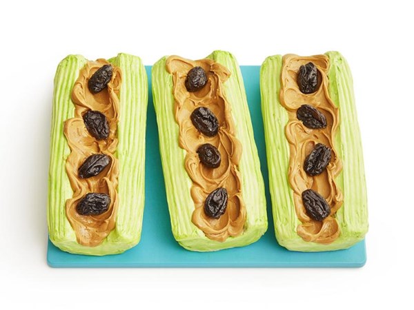 Ants-on-a-log cake 