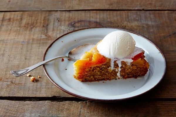 Any fruit upside-down cake