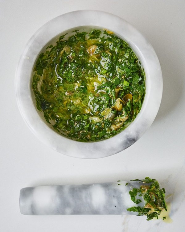 Any-herb green salsa