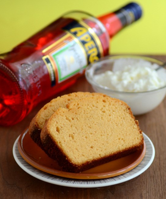 Aperol and olive oil pound cake