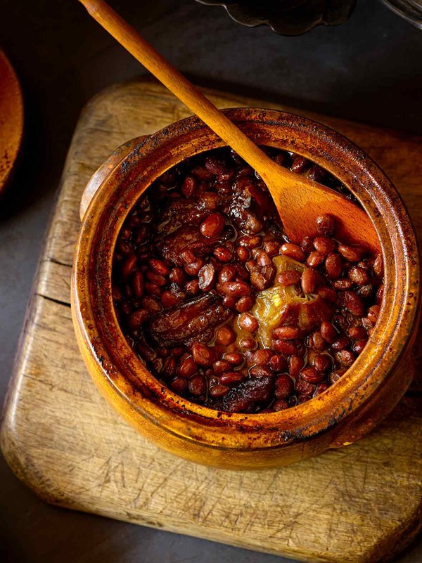 Appalachian cider baked beans