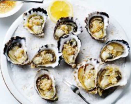 Appellation rock oysters with pickled chilli and honey vinaigrette