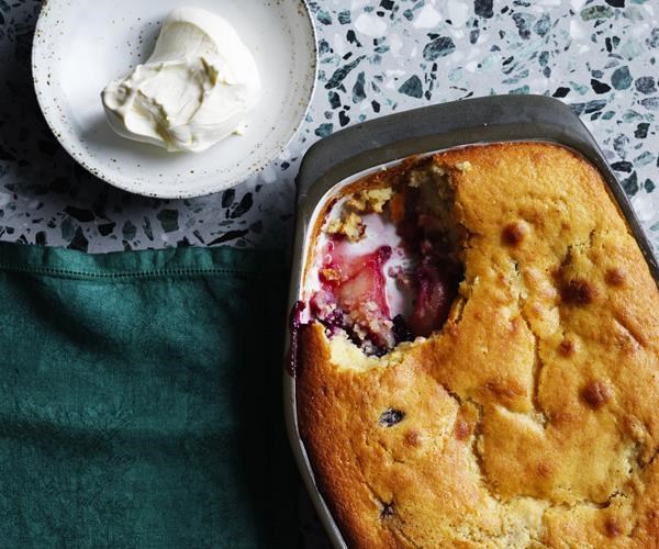 Apple & berry budino
