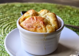 Apple & cheddar cheese soufflés