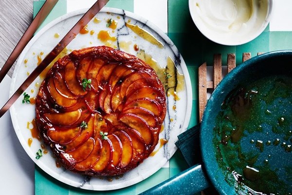 Apple & lemon thyme tarte Tatin