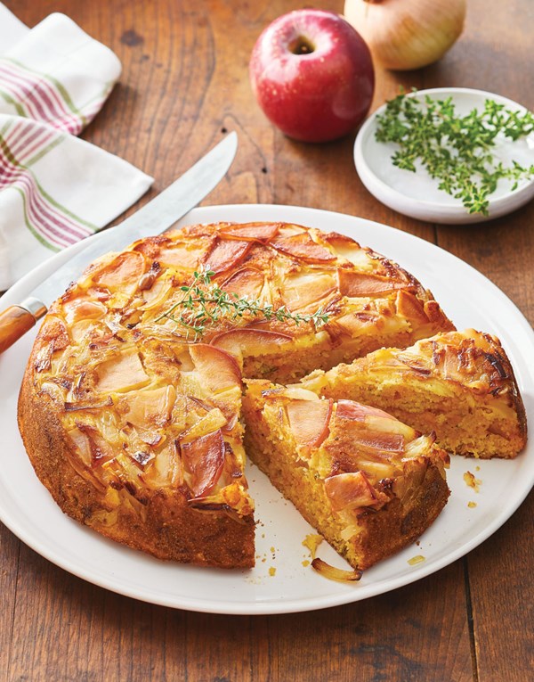 Apple & onion cornbread with cheddar