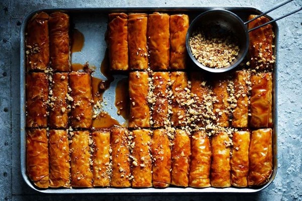 Apple & salted caramel baklava