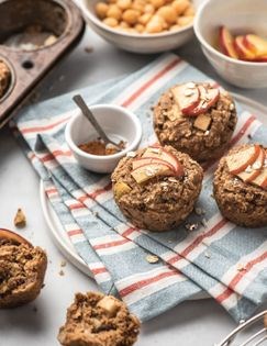 Apple, almond & chickpea muffins
