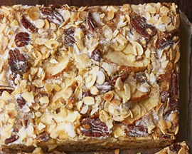 Apple, almond & pecan traybake